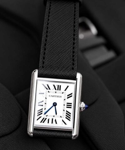 cinturino universale per orologi in pelle saffiano nero