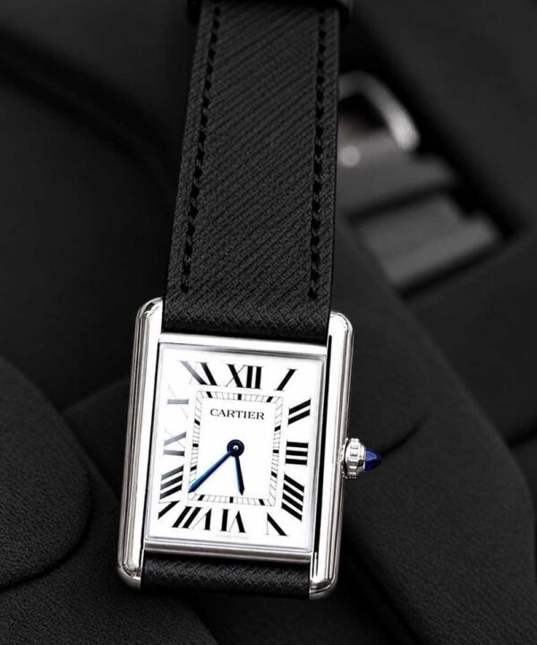 cinturino universale per orologi in pelle saffiano nero