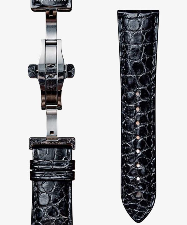 Cinturino Apple Watch in Pelle di Coccodrillo "Croco" Collections - Nero - immagine 3