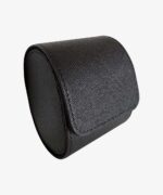 Astuccio Porta Orologi da Viaggio in Vera Pelle Saffiano – Nero – 1 Posto - immagine 5