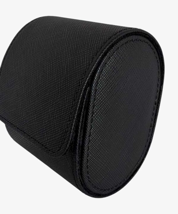 Astuccio Porta Orologi da Viaggio in Vera Pelle Saffiano – Nero – 1 Posto - immagine 7