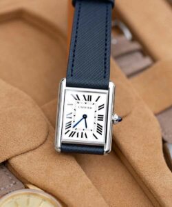 Leather Watch Strap "Saffiano" - Brown - Image 4