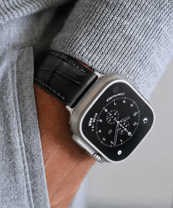 Cinturino in Pelle Apple Watch Ultra "Royal" - Verde - immagine 2