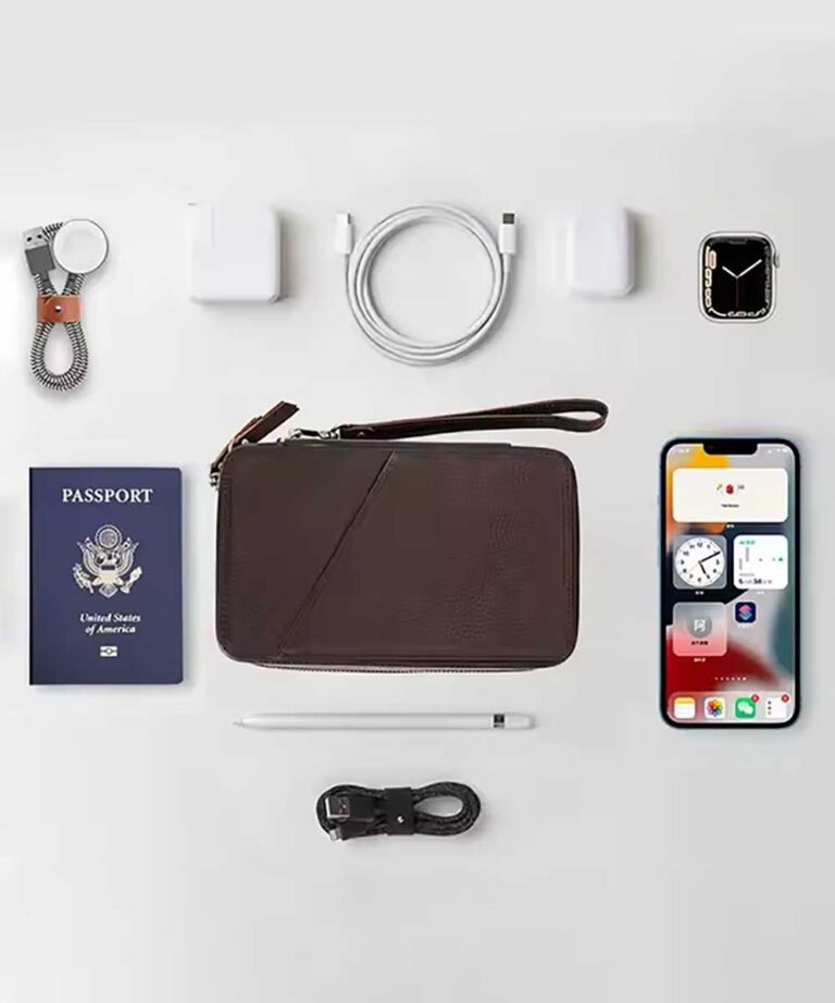 Tech Organizer in Pelle "Liberty" Collection - immagine 2