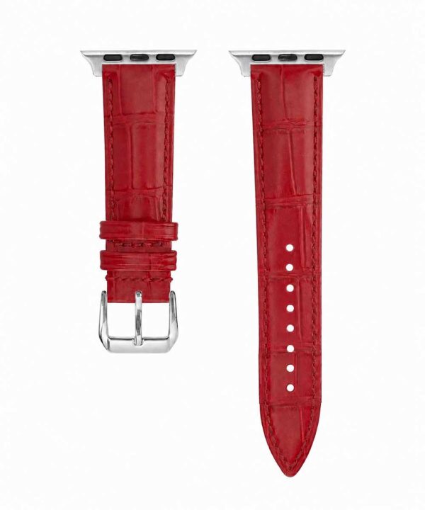 cinturino-apple-watch-rosso-royal-fibbia-silver