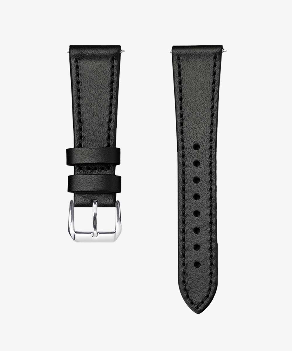 cinturino orologio in pelle classico nero