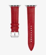 cinturino pelle apple watch rosso