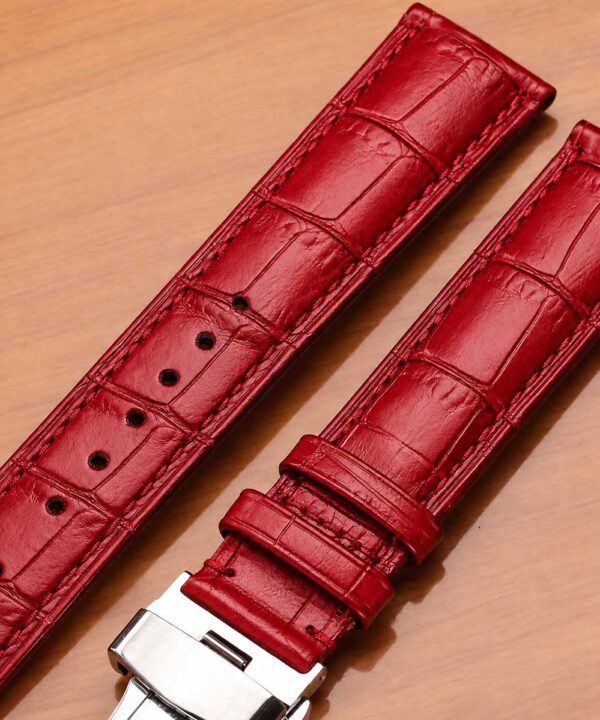 Leather Watch Straps "Royal" - Red - Image 3
