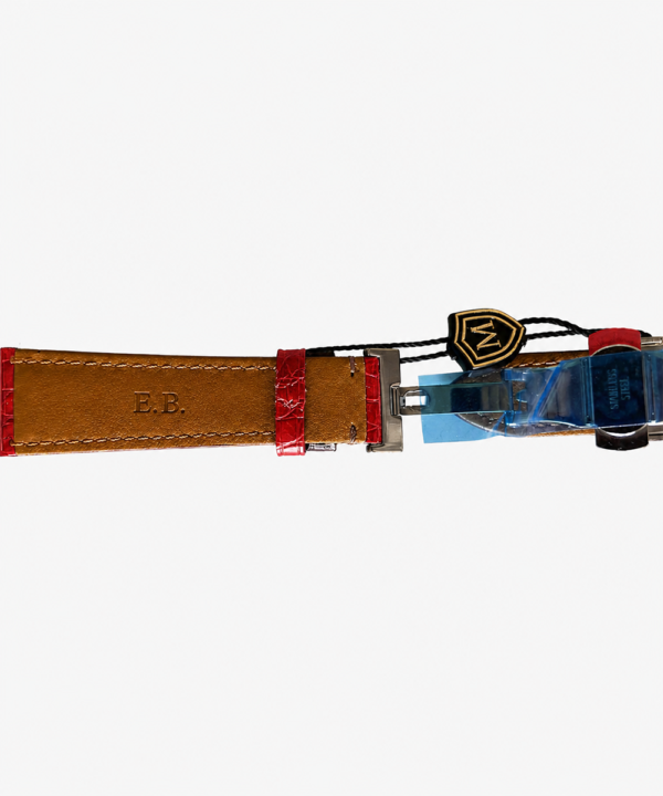 Cinturino in Pelle Apple Watch Ultra "Royal" - Rosso - immagine 4