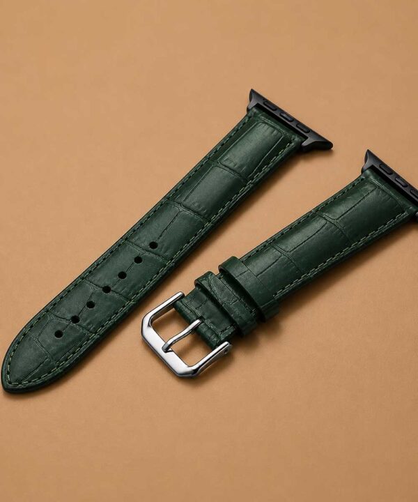 Cinturino per Apple Watch in Pelle "Royal" - Verde - immagine 3