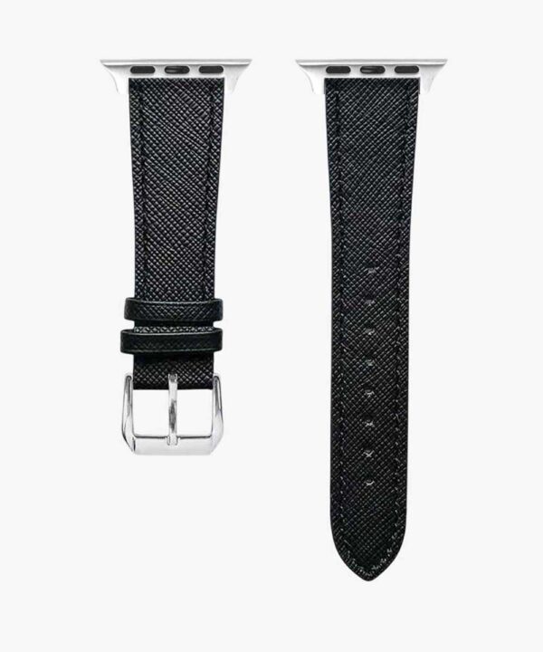cinturino per apple watch in pelel nero