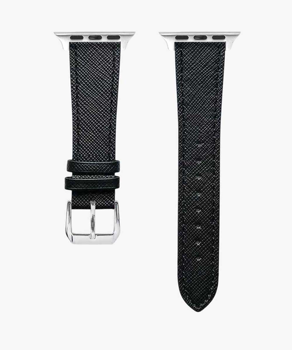 cinturino per apple watch in pelel nero