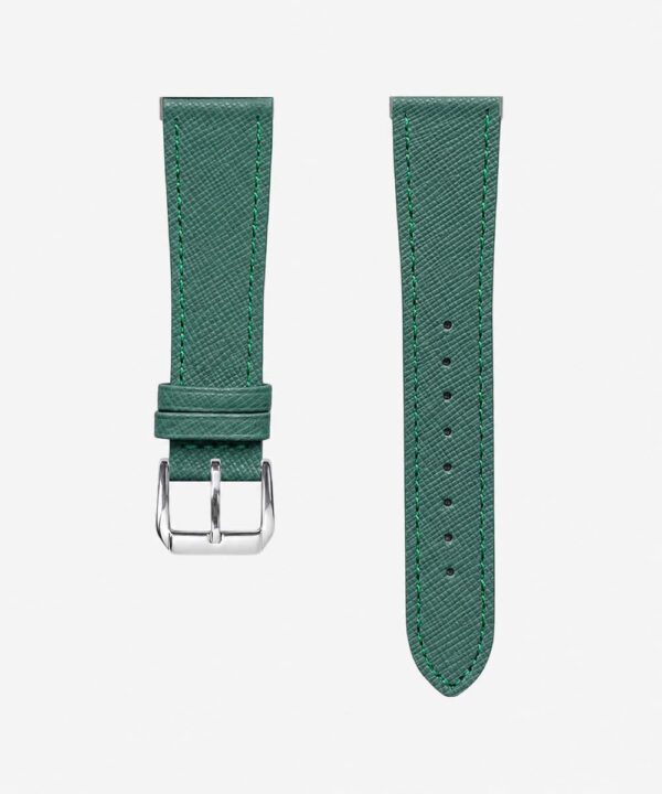Cinturino per Orologio in Pelle "Saffiano" - Verde