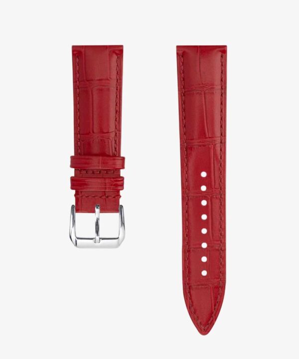 cinturino rosso in pelle