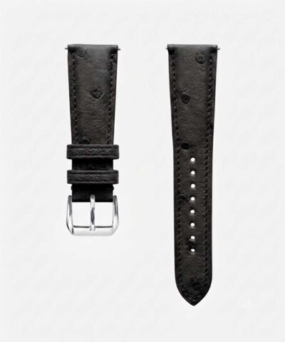 cinturino pelle di struzzo nero