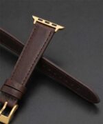 cinturino personalizzato apple watch marrone fibbie oro