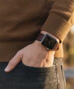 cinturino personalizzato apple watch marrone uomo