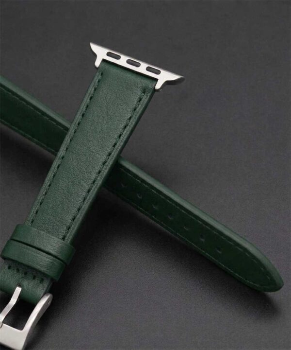 Cinturino Apple Watch in Pelle Personalizzato - Verde - immagine 2