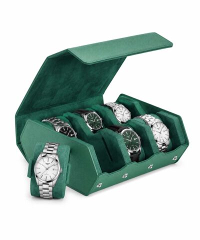 custodia porta orologi verde